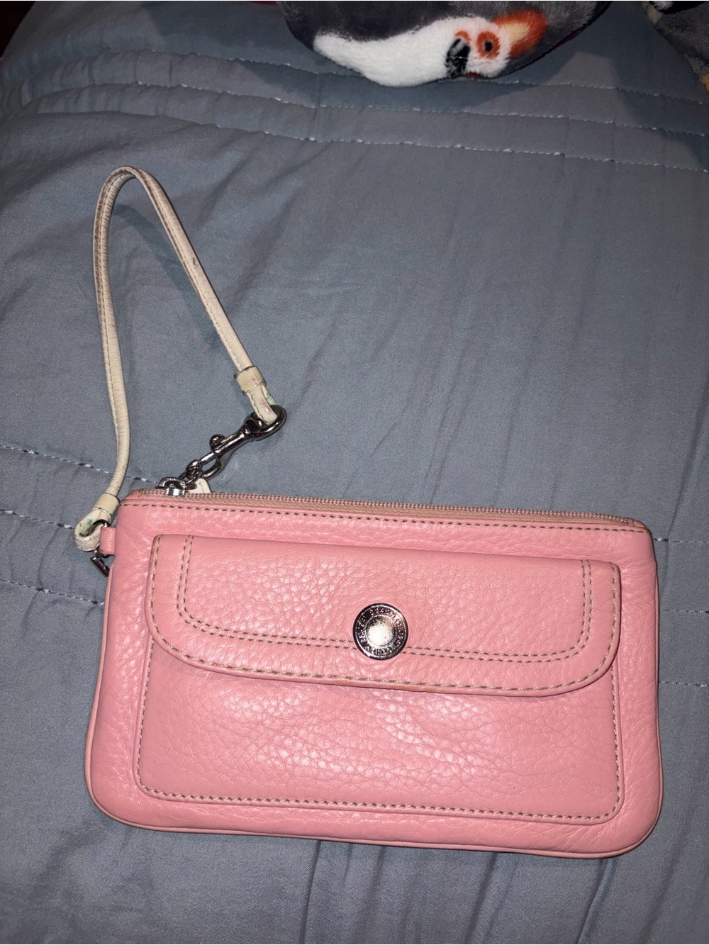 Vintage coach pink wristlet wallet